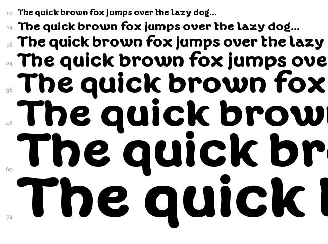Margot font waterfall